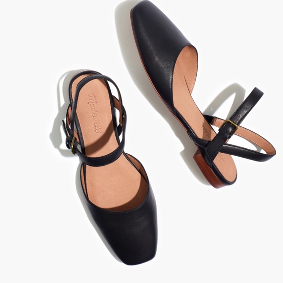 Madewell The Jeanne Slingback Flat in Leather - Picture 1 of 7